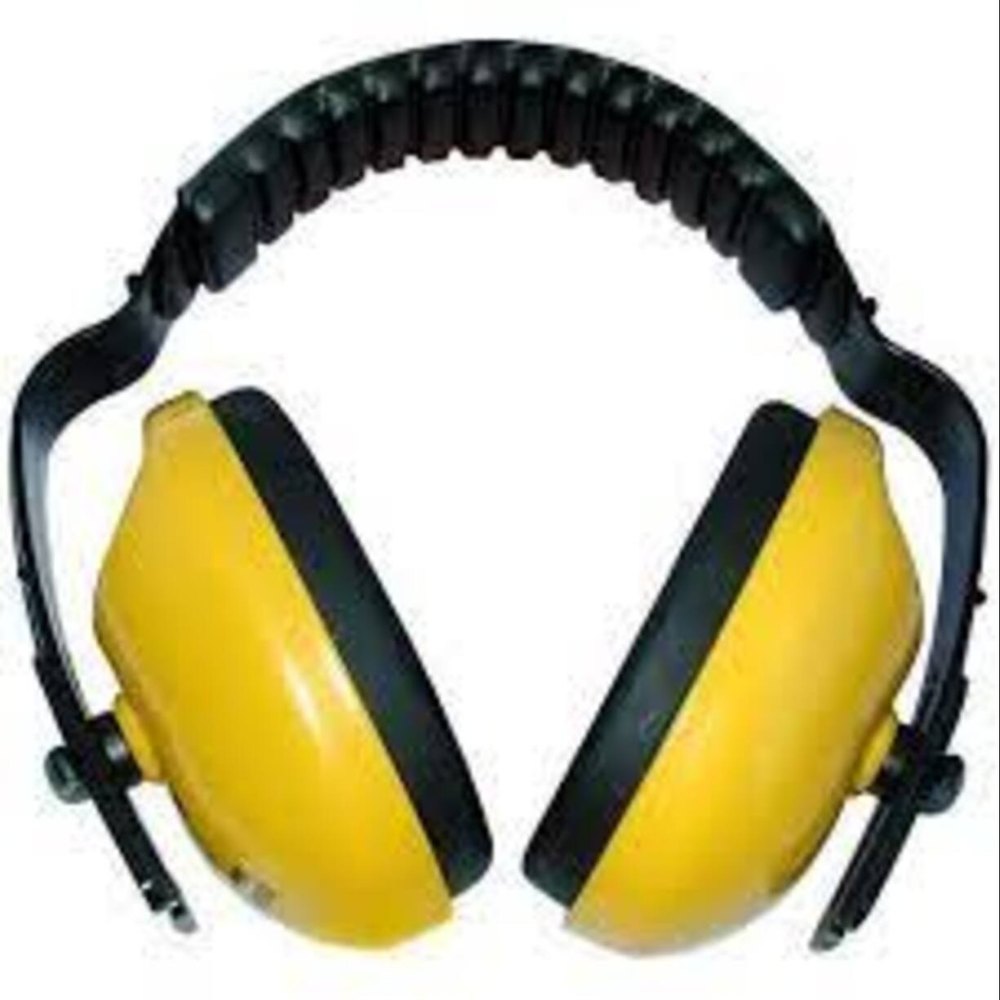 Red Lightweight Ear muff, Adjustable Headband, Round
