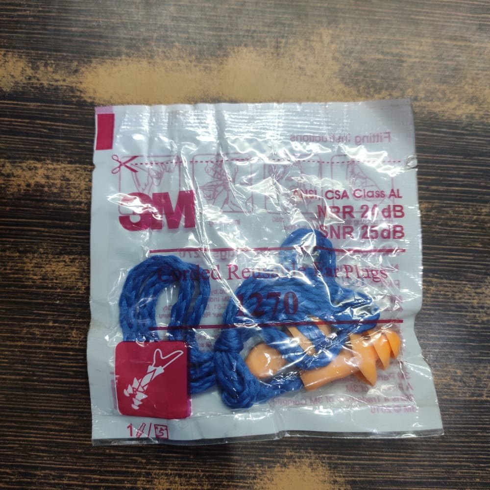 Corded Earplugs 3M 1270 Safety Earplug