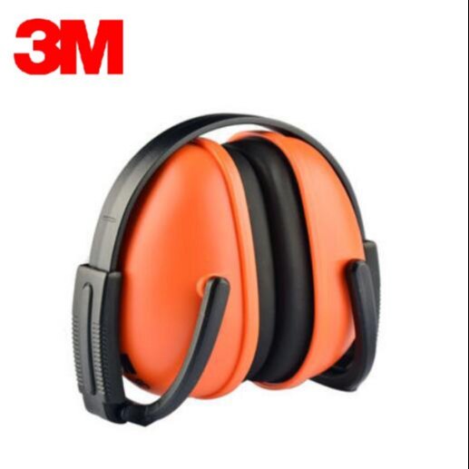 Foldable Yellow, Orange 3M 1436 Earmuffs, For Industrial, Sound Protection