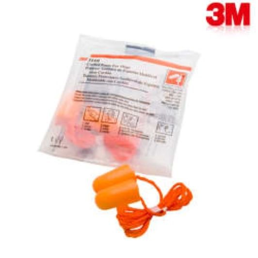 Orange 3M Foam Ear Plugs Hearing Protection, For Noise Reduction, Model Name/Number: 3M1110
