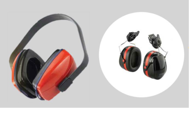 Polyurethane Hearing Protection Ear Muffs, Foldable, Oval
