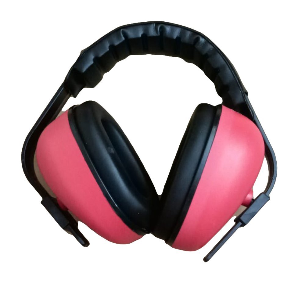 Black and Red Plastic, Rubber and Foam Hearing Protection Earmuff, Oval, 12 X 12 X 12 cm