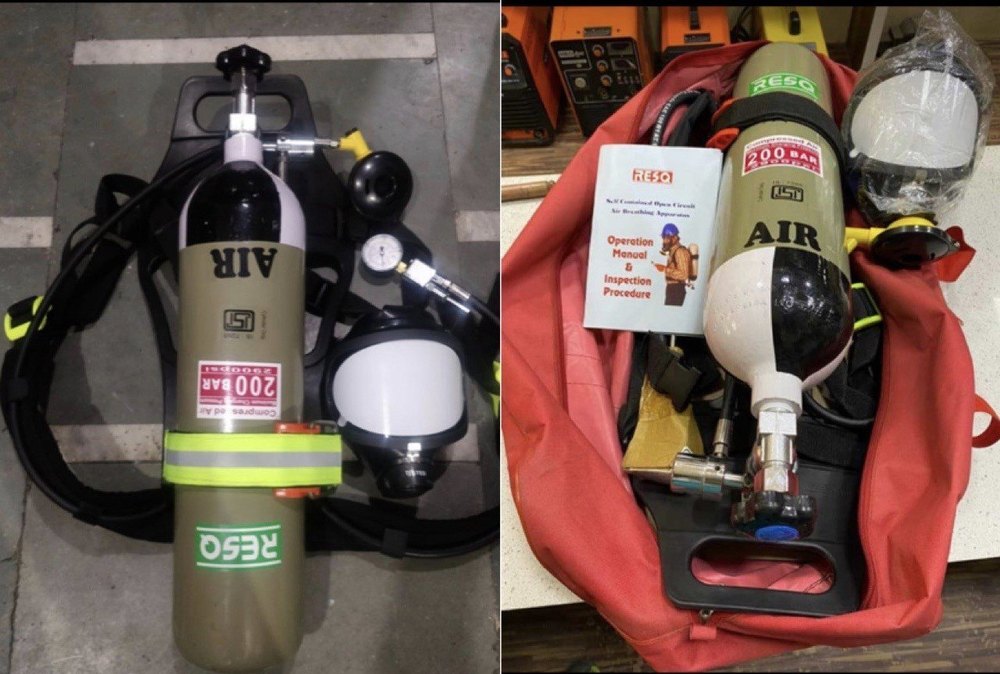 Mild Steel Air Breathing Apparatus, Max Working Pressure: 200 Bar, Model Name/Number: Resq-deluxe