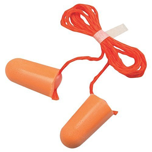 One Size Fits Most Orange 3M 1110 Corded Foam Noise Reduction Ear Plugs
