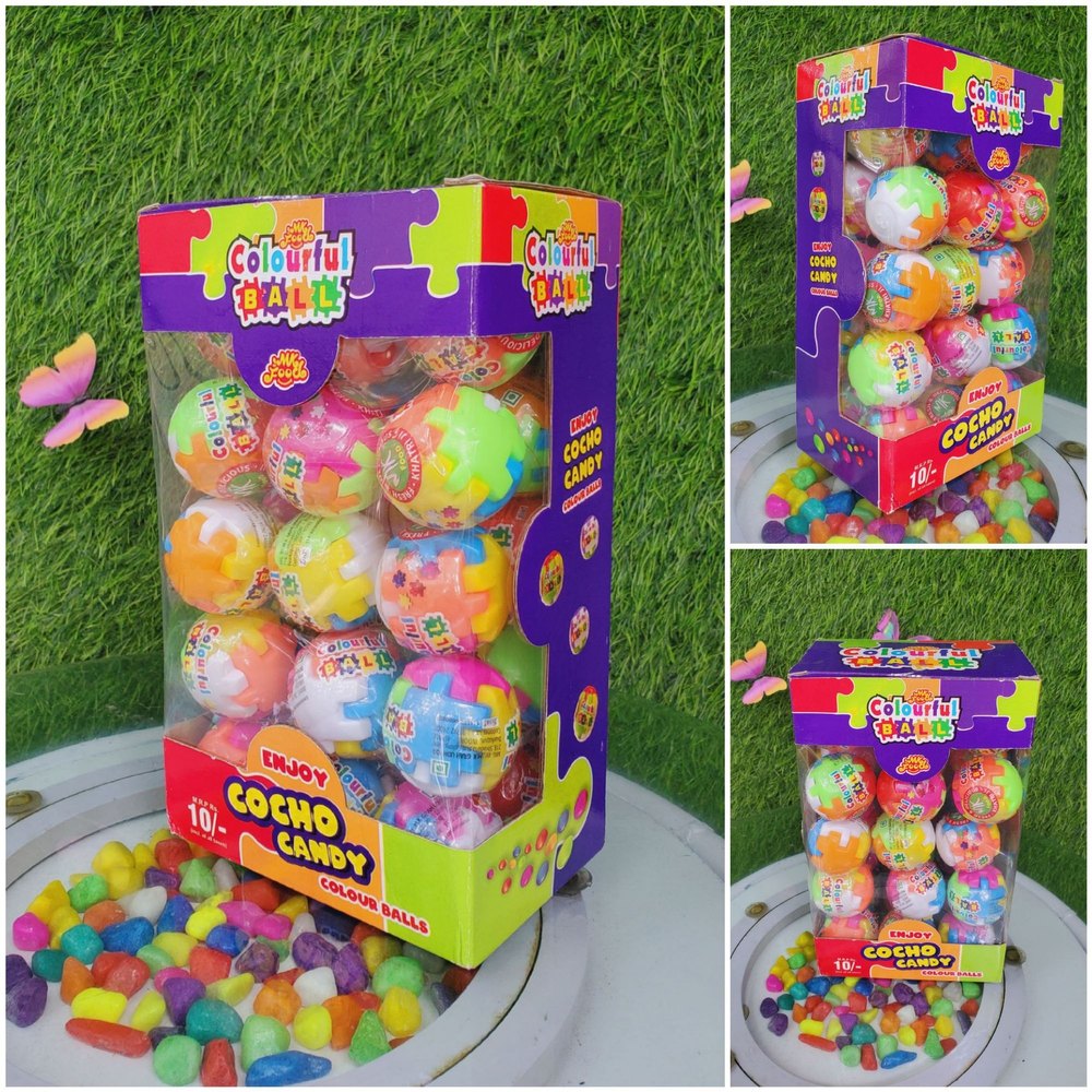 Mk food Hard Candy Colourful Puzzle Ball, Packaging Type: Packet, Packaging Size: 30 Pcs Box