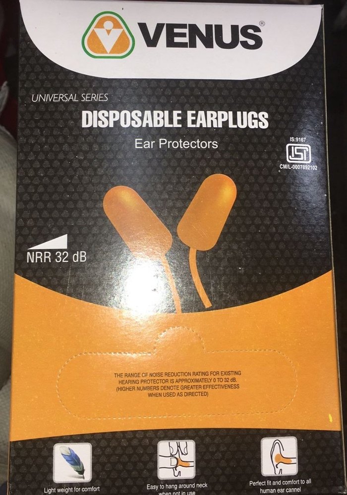 Orange Venus Disposable Ear Plugs, Model Name/Number: H101, Size: Stanard