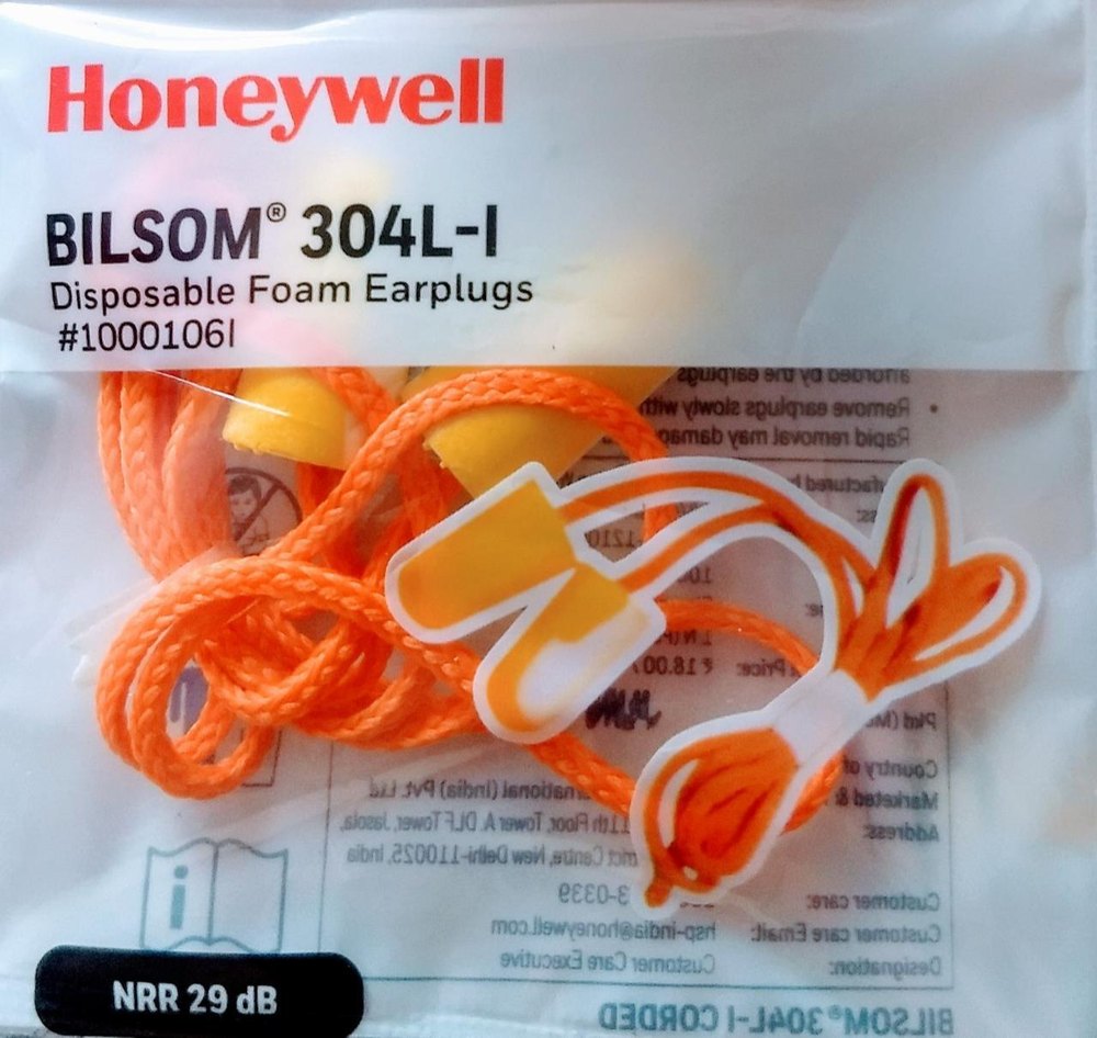 Orange Disposable Ear Plugs, For Noise Reduction, Model Name/Number: Bilsom 304l-i