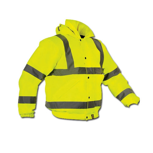 v4you Polyester and Cotton Polyester High Visibility Winter Jacket, Construction and Auto Racing