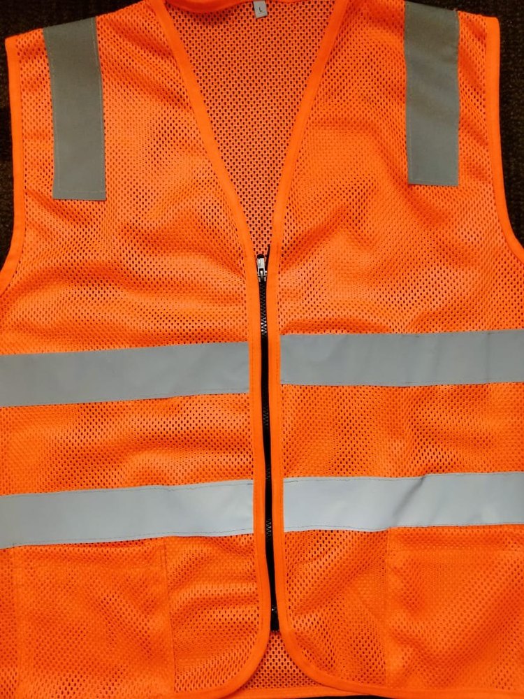 3m Orange Reflective Safety Jacket, Gsm: 200, Size: 36 X 42