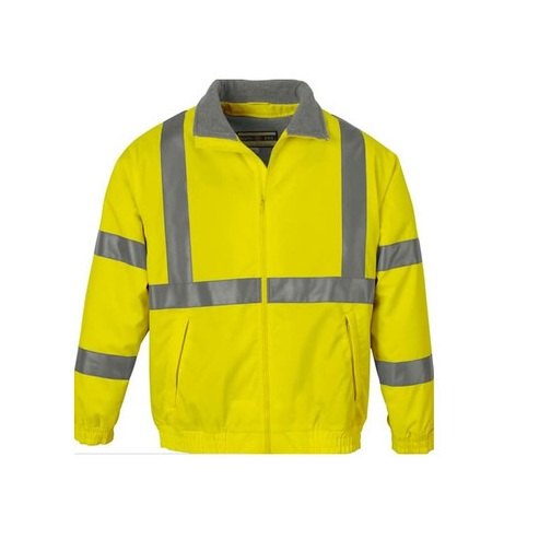 Full Sleeves Plain Polyester Reflective Safety Jacket, For Construction, Packaging Type: Packet