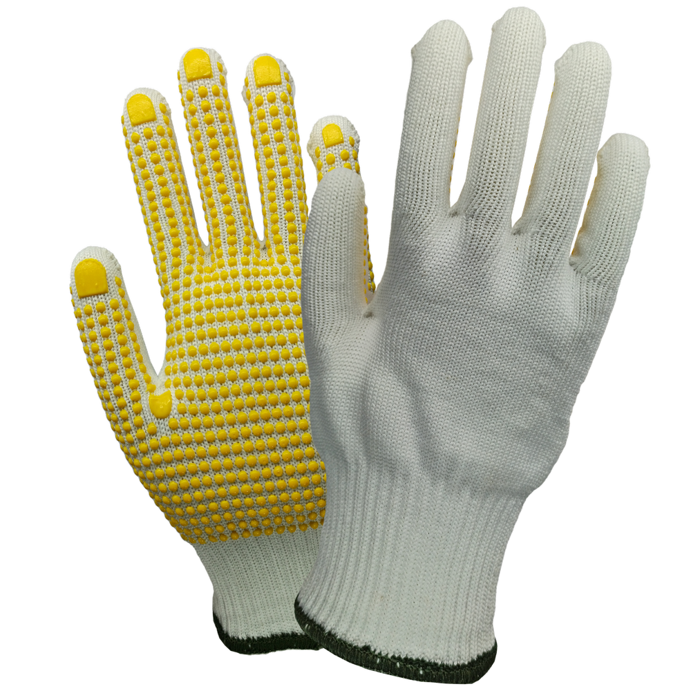 Plain 10G/PC/L/PVC Seamless Knitted Polyamide Gloves, Model: 10G/PC/L/PVC