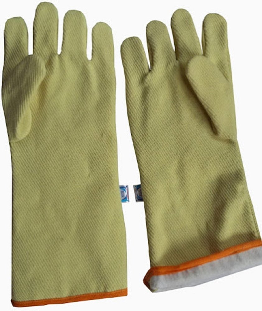 Light Green Leather Palm Working Gloves, For Industrial, Size: 8 inch
