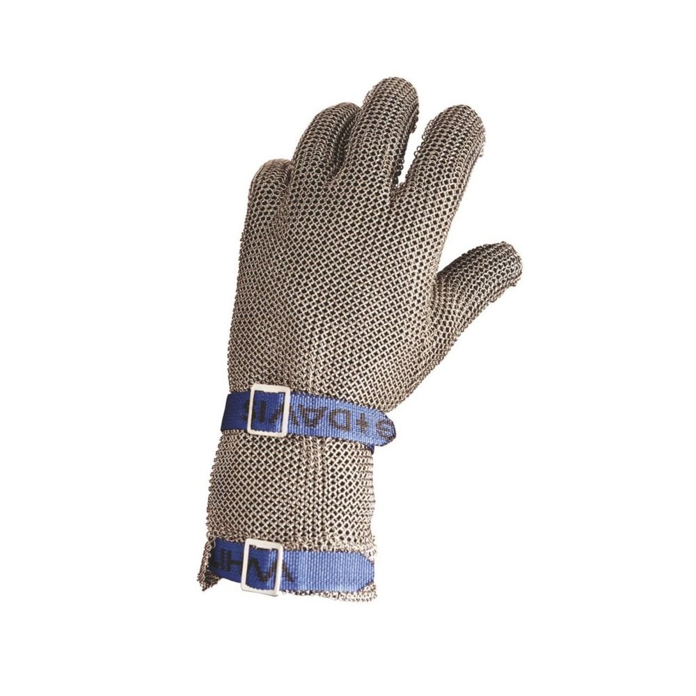 PU Gray Metal Mesh Safety Gloves