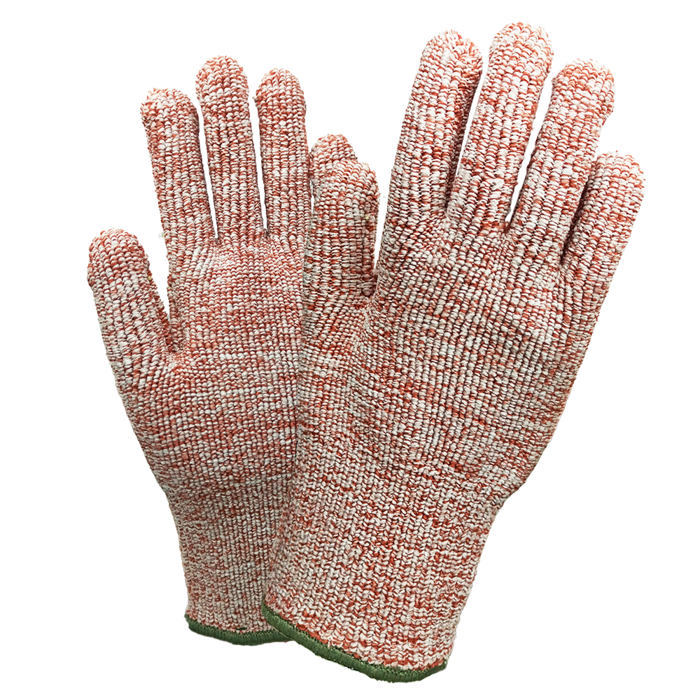 Light Red Poly-Amide, Polyester Moderate Heat Handling - Hotsafe Terry Knitted Gloves