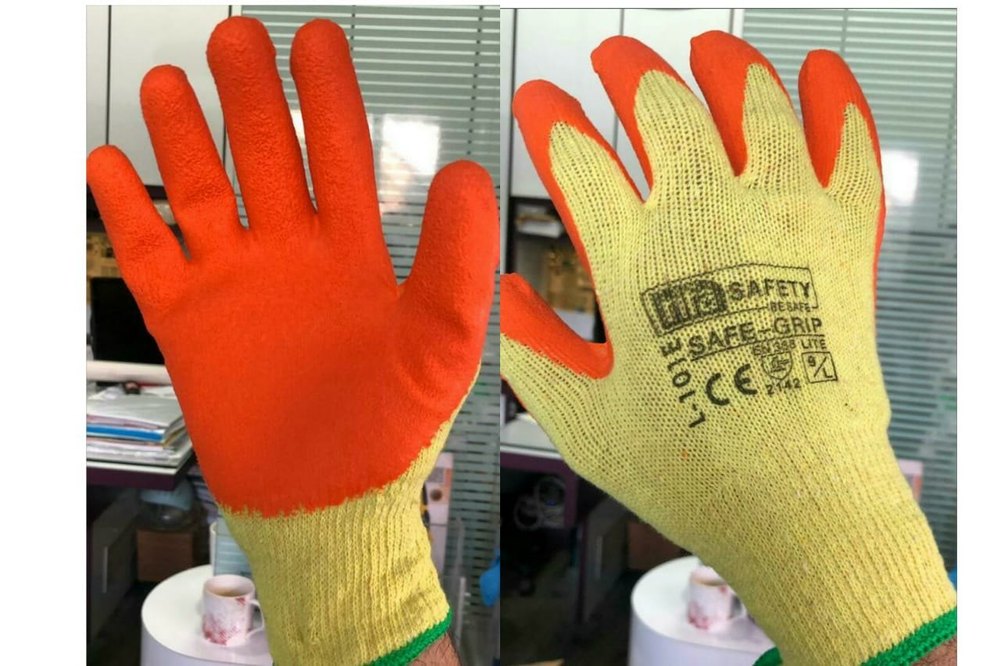Rubber Front Glass Handling Gloves
