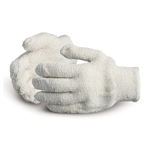 White Terry Knitted Gloves