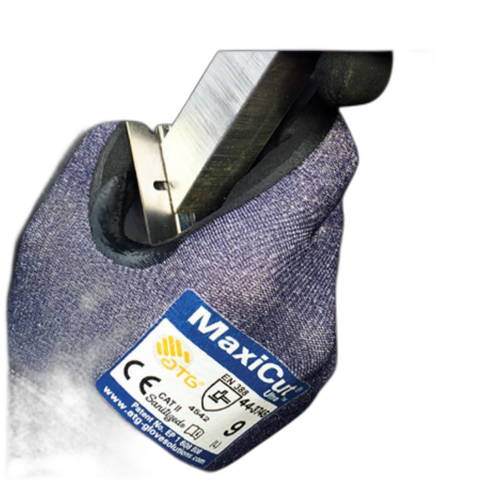 MICROFOAM NITRILE Black Atg Maxicut Ultra Cut Resistant Gloves 44 3745, Size: Large