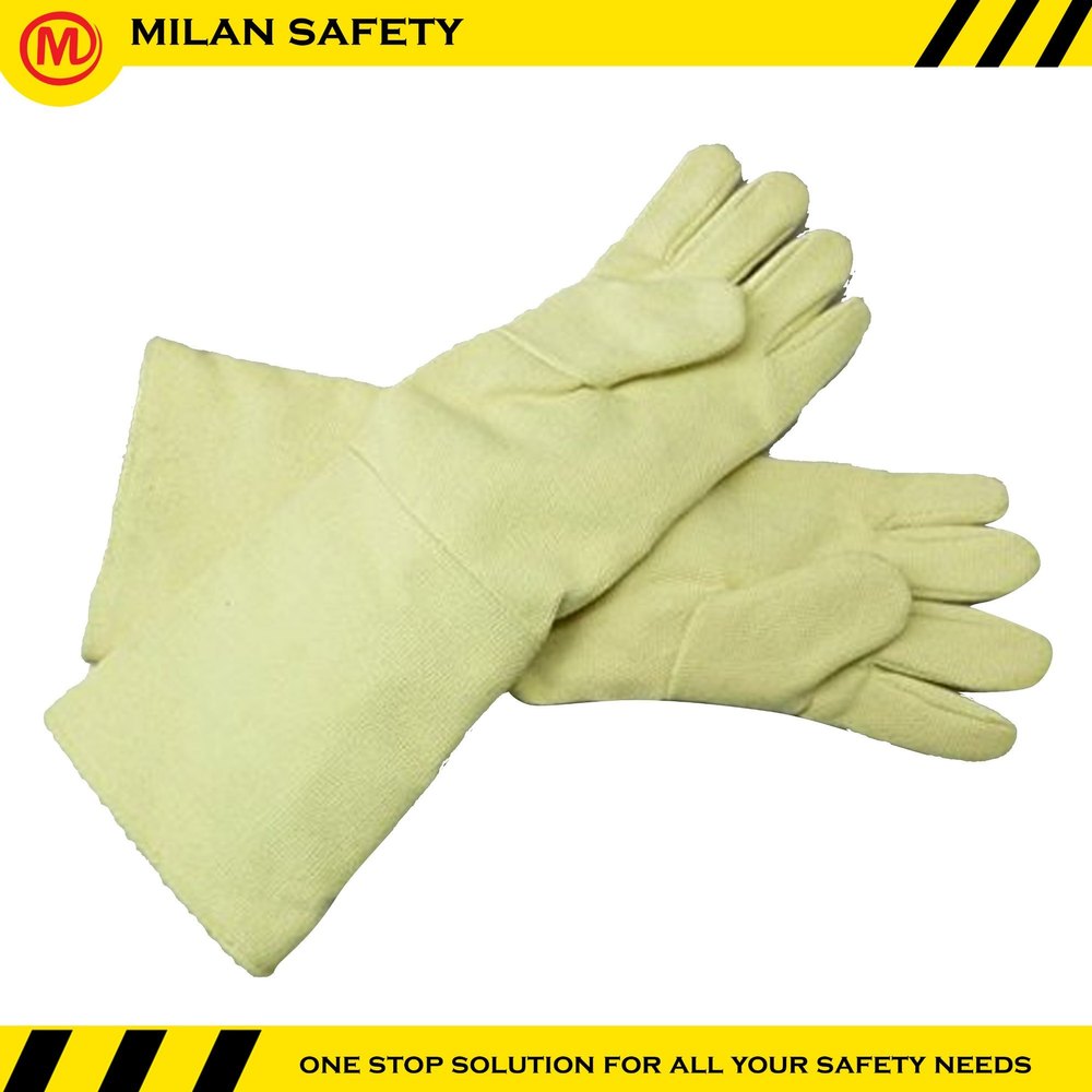 Asbestos White Resistant Heat Hand Gloves