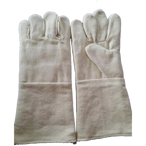 Safety Off White Asbestos Glove, Size: Medium