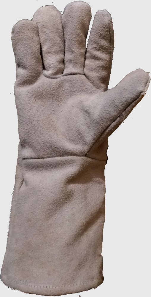 Safety Wear Canadian White Leather Gloves, For Welding, Size: Medium
