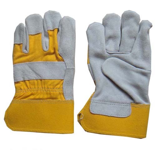 Yellow and Grey Nylon Canadian Gloves