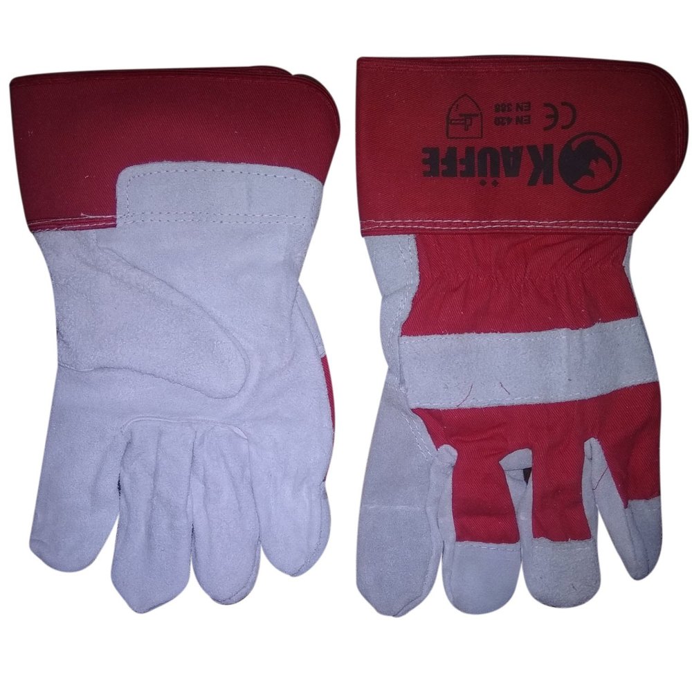 Leather(Buff/Split/Chrome) Red Split Canadian Gloves