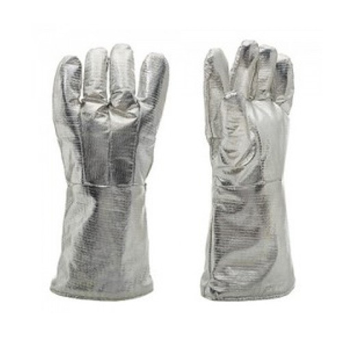 Silver Aluminium Gloves