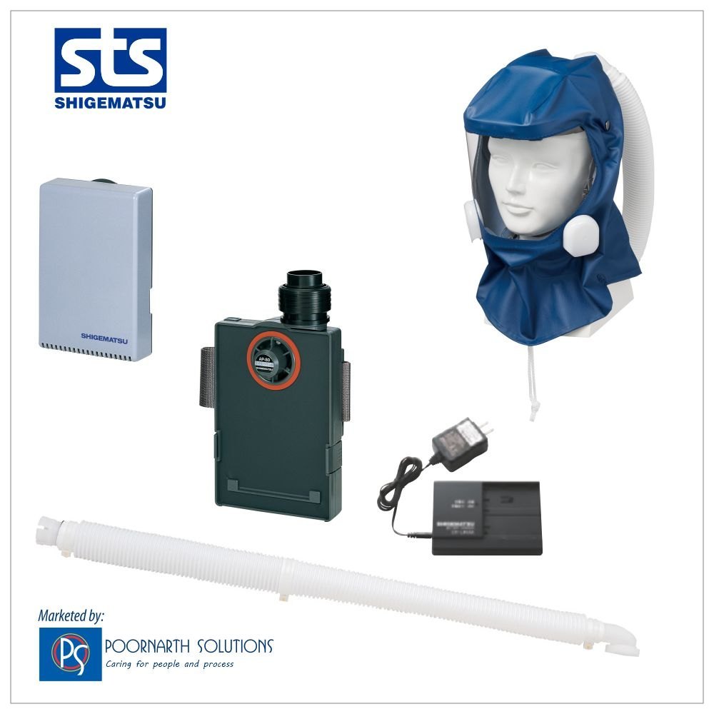 Shigematsu Japan FULL FACE PAPR RESPIRATOR, Particles, Model Name/Number: W80E3H1