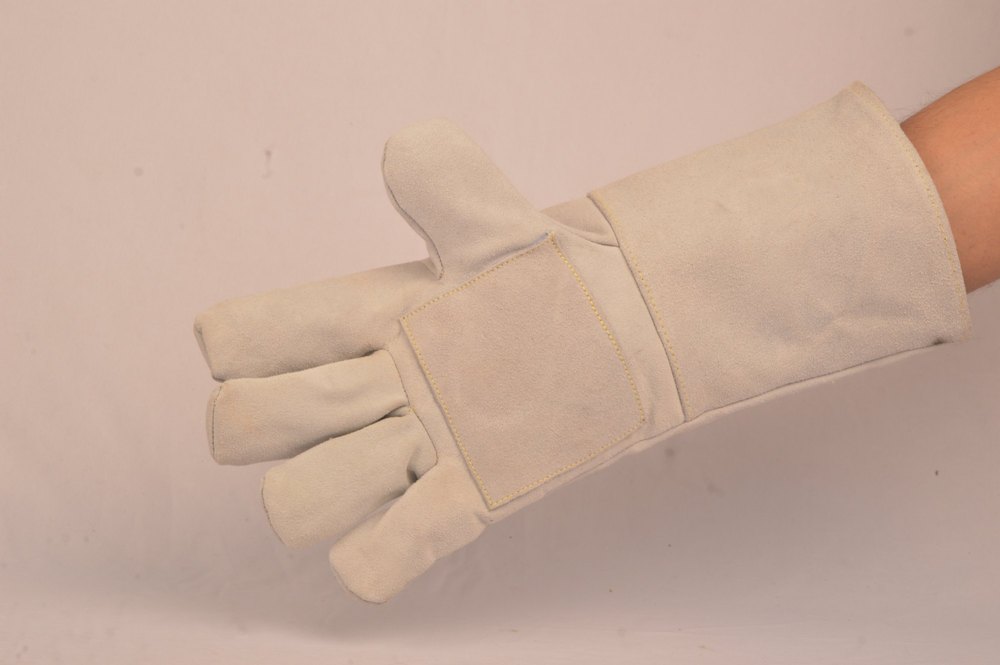 White HGL10 Leather Hand Glove
