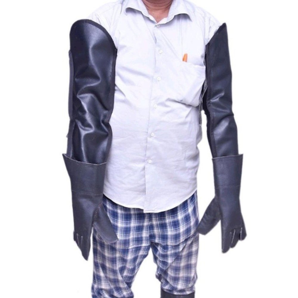 Leather Arm Length Safety Gloves