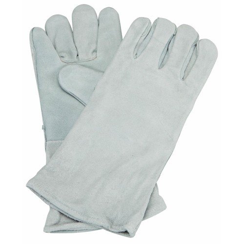 Blue, White Large Split Leather Hand Gloves
