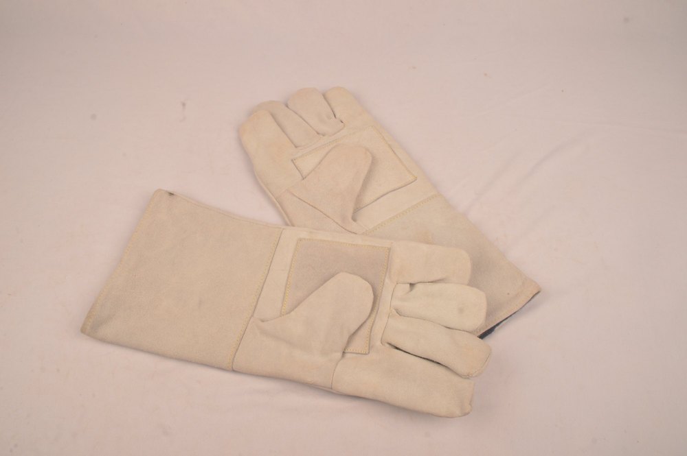 White Leather Hand Gloves