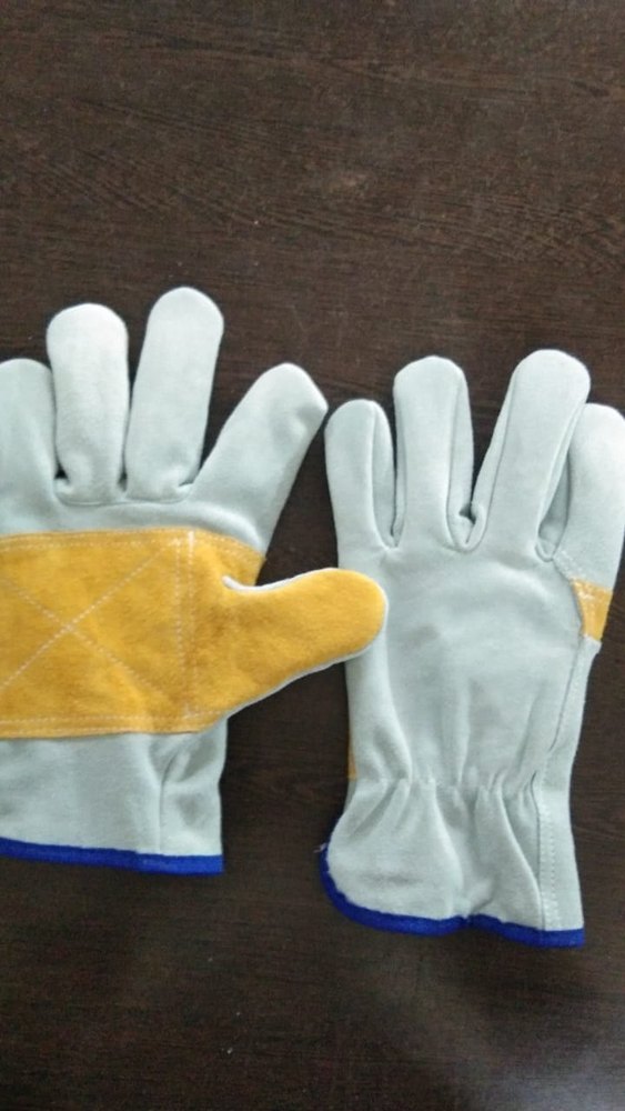 Split Leather Driving Gloves, For Industrial Safety, Size: Medium