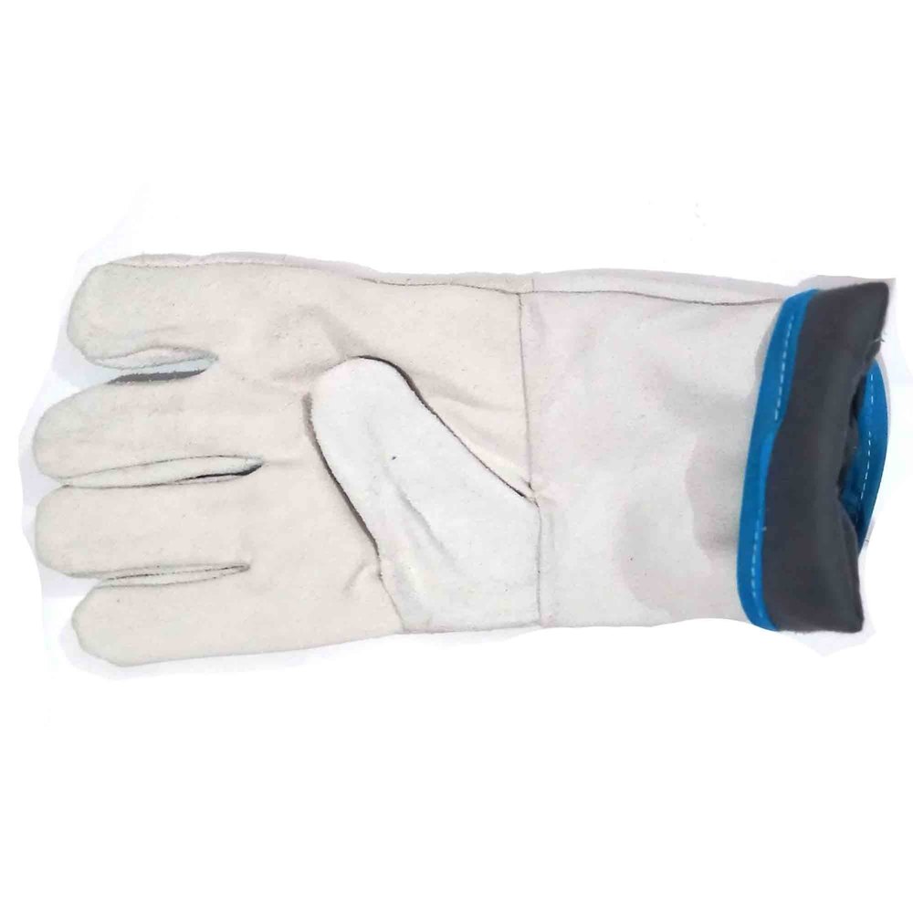 Plain Leather Safety White Hand Gloves