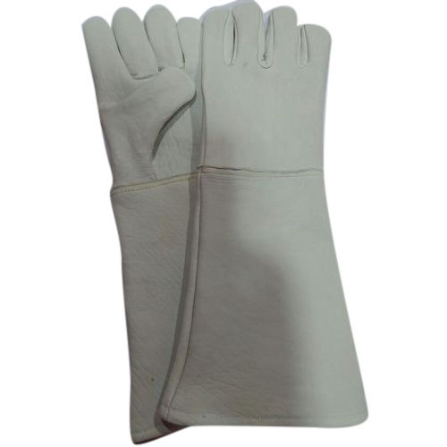 Plain Long Goat Leather Gloves