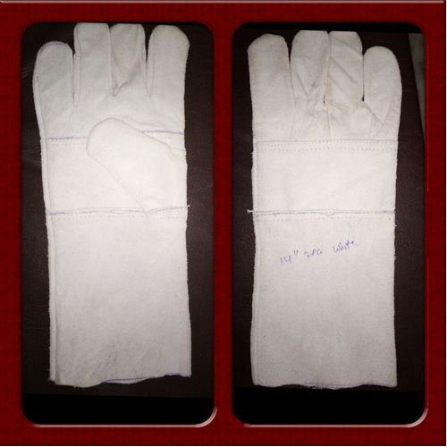 White Leather Gloves