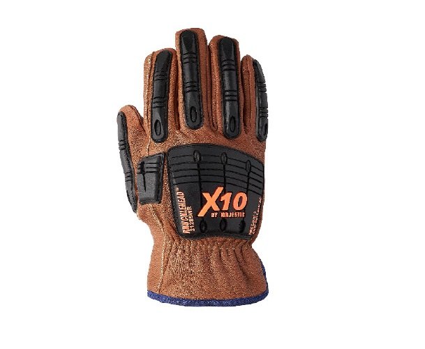 Leather Safety Gloves Kevlar 21285WR Majestic Durable Goatskin Glove, For Industrial, Size: Medium