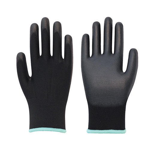 Black Pu Coated Hand Gloves, Model Number: N103