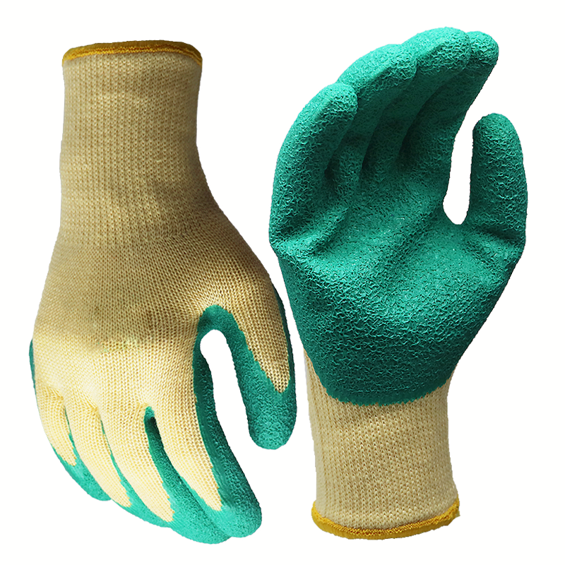 EN PU Poly Cotton Liner Palm Crinkled Latex Coated