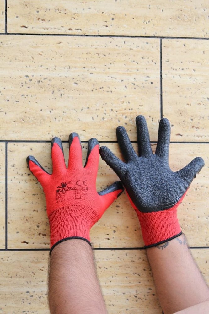 Fortuner latex coated gloves, Powder Free