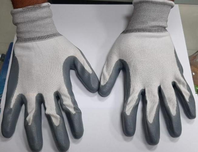 CE and ISO Cotton Hand Gloves With Latex Coated, Size: Universal