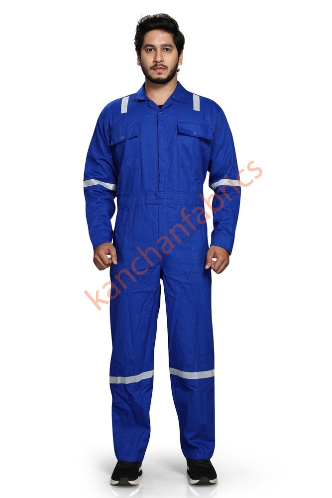 Pure Cotton Blue Overall Uniforms, For Industrial Uses