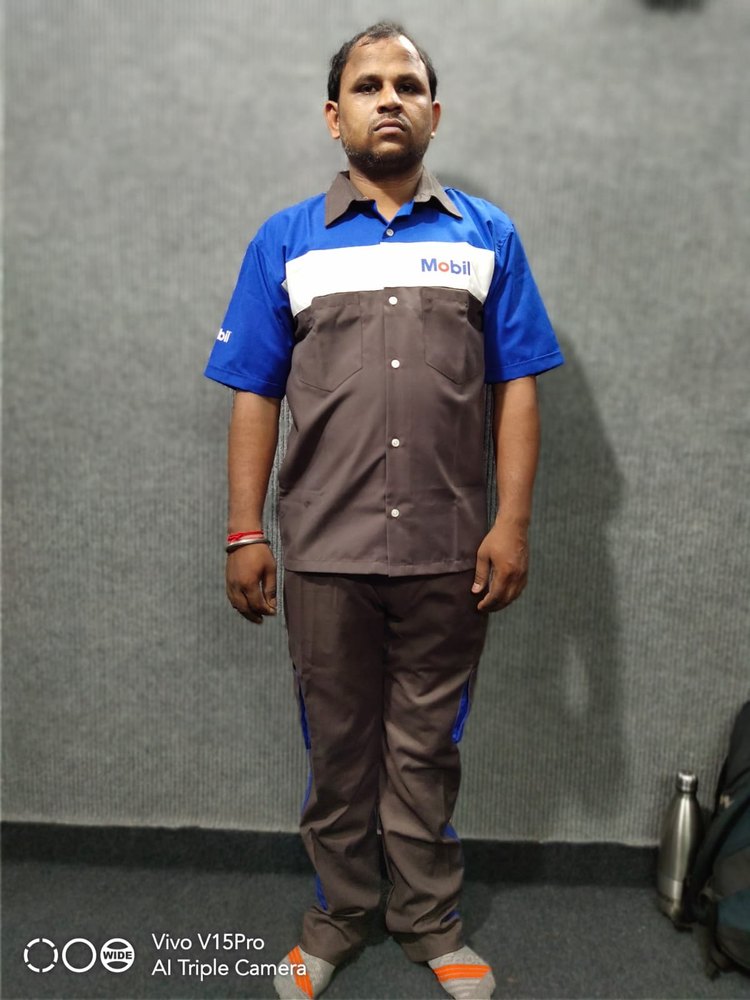 Polyester Fabric Plain Mechanic Uniform