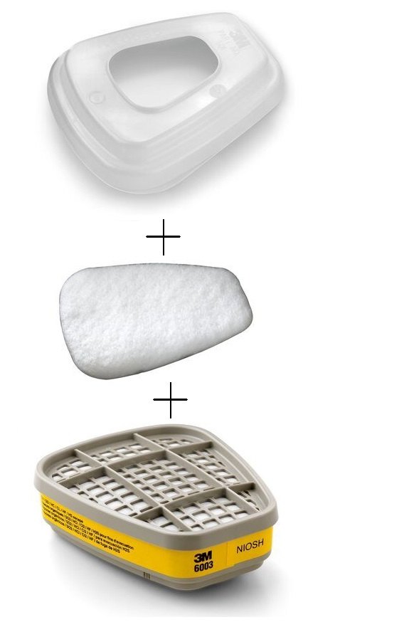 3M 6003 Cartridge Combination (Ov/Acid Gas N95), Ammonia