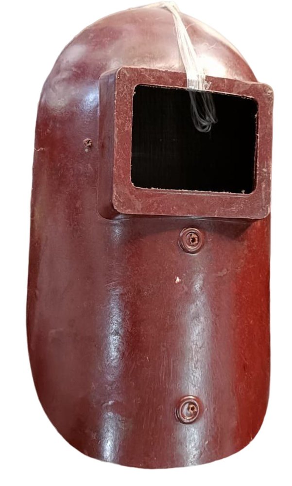 Red Welding Hand Shield, Size: Medium, 180-Degree