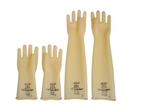 Milky White Unisex Diamond Make Acid Alkali Proof Hand Gloves