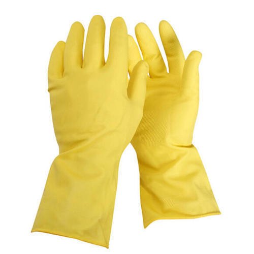 Rubber Yellow Alkali Resistant Glove
