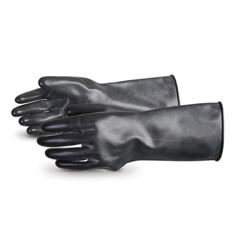 SISS Medium And Large Black Butyl Hand Gloves