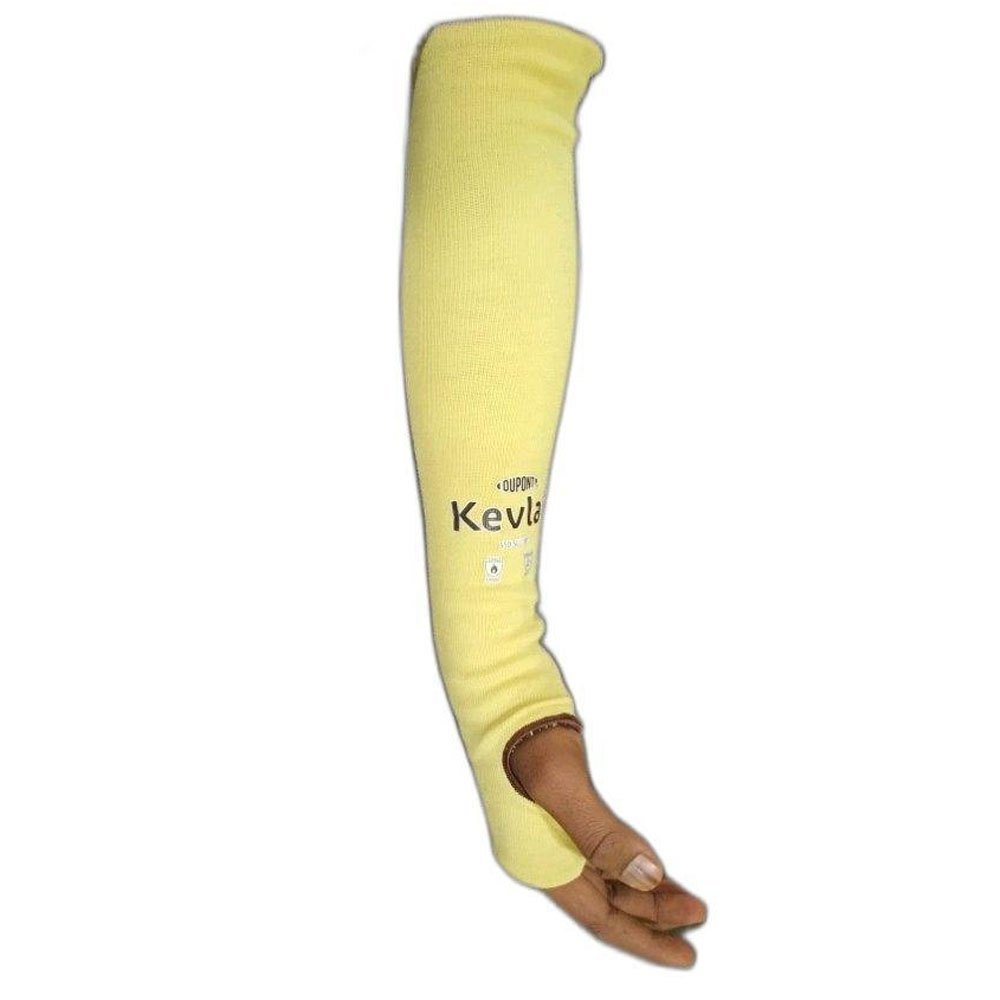 Fibre Yellow Dupont Kevlar Cut Resistant Sleeves, Size: 14 Inch/18 Inch