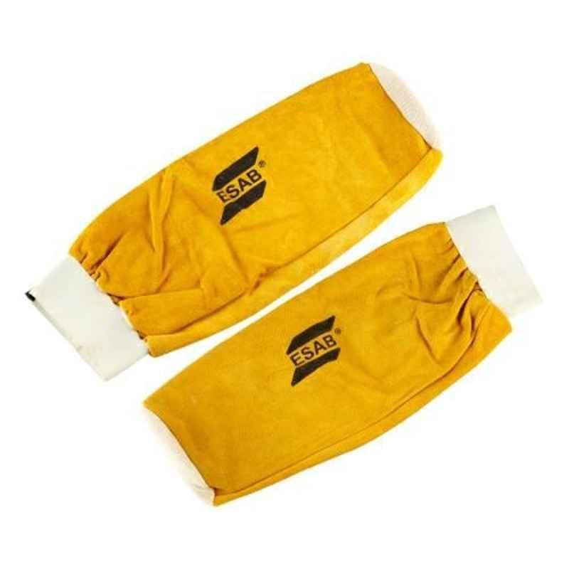 Leather Yellow Esab Welding Hand Sleeves